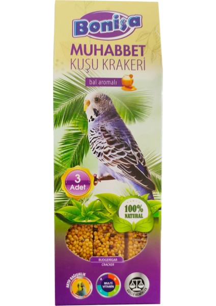 Bal Aromalı Muhabbet Kuşu Krakeri