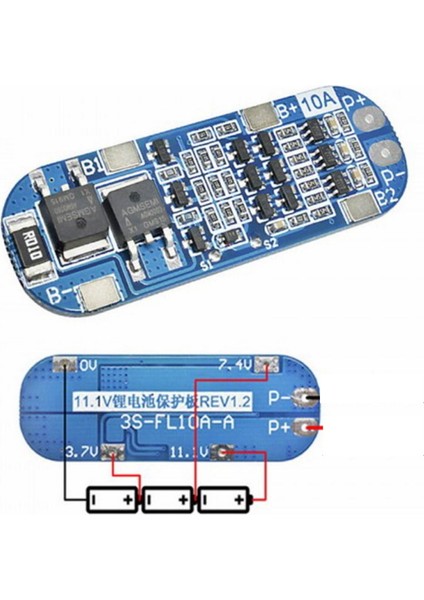 Sanec 3s 10A Bms Lityum Li-Ion Batarya Koruma Kartı 18650 Lipo fiyatları