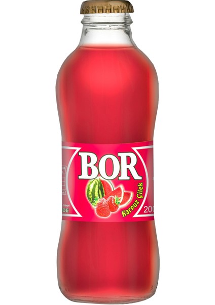 Karpuz & Çilek Aromalı Maden Suyu 200 ml x 24 Adet