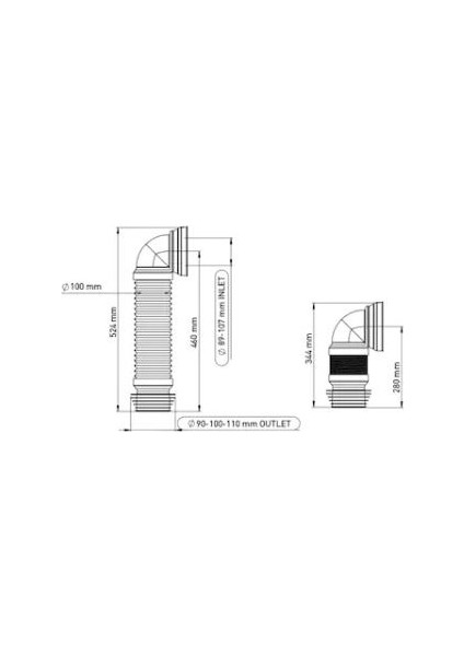 Iz Yapı Dirsekli Körüklü Kada PS014