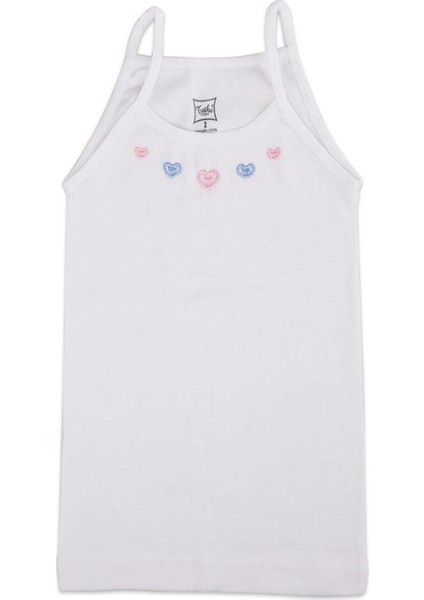 %100 Pamuklu İp Askılı Ribanalı Yumuşak Kız Çocuk Atleti 6'lı Beyaz fiyatları