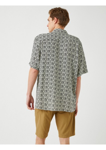 Erkek Oversize Kısa Kollu Gömlek