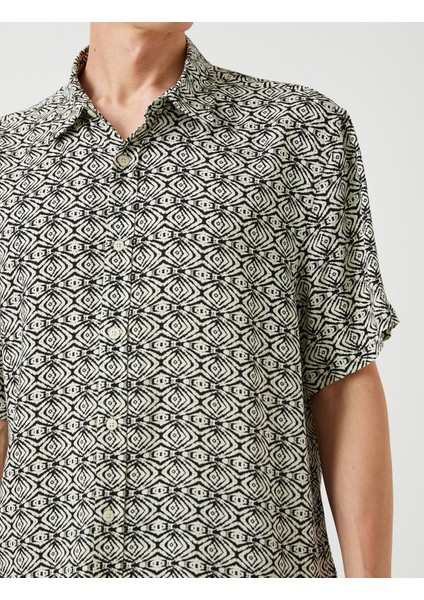 Erkek Oversize Kısa Kollu Gömlek