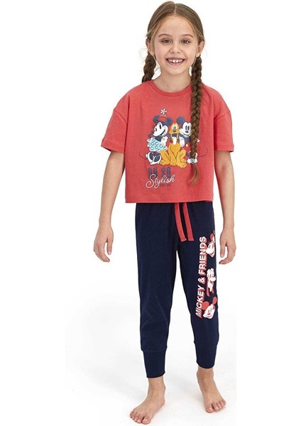 Kız Çocuk Kısa Kollu Pijama Takımı