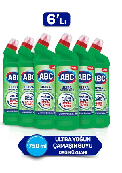 Abc Ultra Çamaşır Suyu 810G Dağ Rüzgarı 6'lı Paket