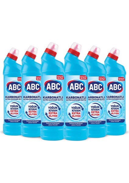 Abc karbonatlı Ultra Çamaşır Suyu 750 ml 6'lı Paket