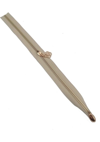 Angel Çanta Akssesuar Tek Stoplu 45 cm Fermuar Light Gold Metal Bej