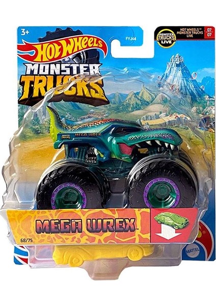 1:64 Hot Wheels Monster Trucks Araba FYJ44 GWK18 Mega Wrex