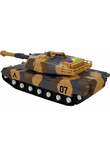 Sesli ve Işıklı Askeri Tank 27 cm 27073 Kahverengi