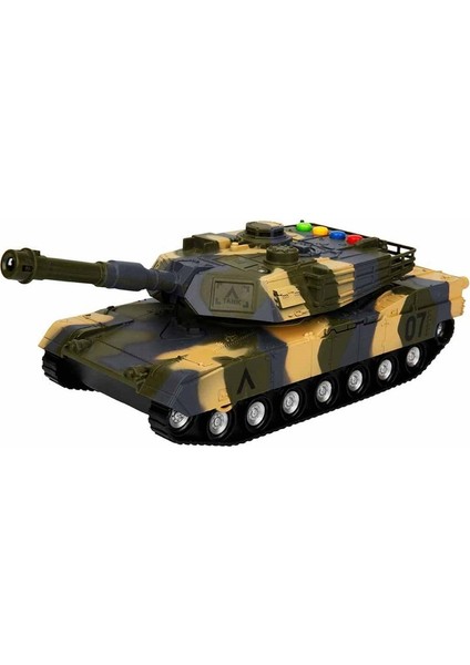 Sesli ve Işıklı Askeri Tank 27 cm 27073 Yeşil