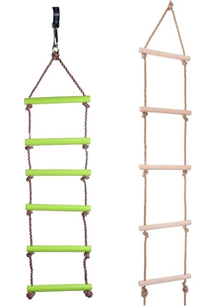 2x Çocuklar 5, 6 Rungs Halat Tırmanma Merdiveni Çocuk Park Backdyard (Yurt Dışından)