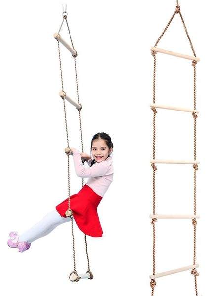 2x Çocuklar 5, 6 Rungs Halat Tırmanma Merdiveni Çocuk Park Backdyard (Yurt Dışından)