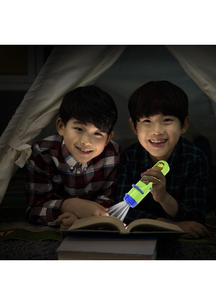 2-4x Torch Projektör Lambası Gece Lambası Çocuklar Uyku Oyuncak Hediyeler 2-10 Yaşında 4 Adet (Yurt Dışından)