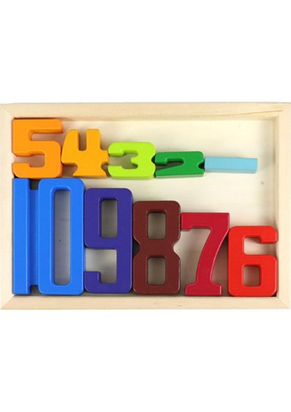 Bebek Oyuncak Montessori Ahşap Blokları Oyuncak Seti Eğitici Oyuncaklar Matematik Oyuncak Hediye (Yurt Dışından)