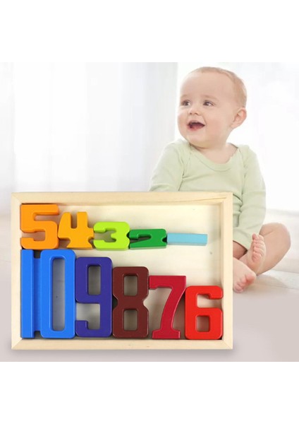 Bebek Oyuncak Montessori Ahşap Blokları Oyuncak Seti Eğitici Oyuncaklar Matematik Oyuncak Hediye (Yurt Dışından) fırsatları