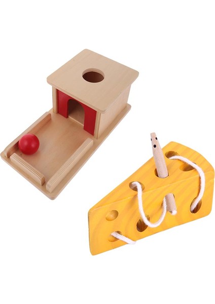 Montessori Topu Eşleştirme Kutusu ve Peynir Labirent, Çocuk Erken Öğrenme Gelişen Oyuncaklar Hediye (Yurt Dışından)