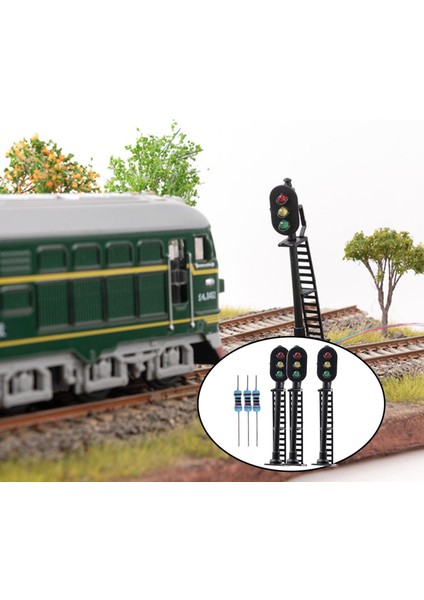 1/87 Trafik Işığı Mini Kum Masa Modeli Tren Demiryolu Modeli Sahneleri A (Yurt Dışından)