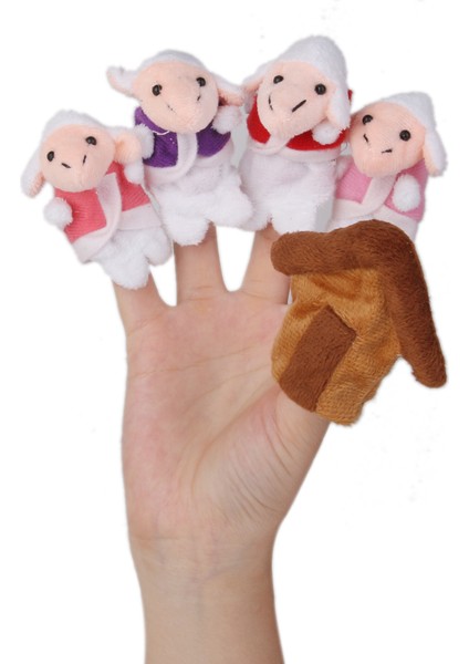 20X Karikatür Stil Kurt & Kuzular Çiftlik Hayvanlar Parmak Playset Favor Oyna Pretend (Yurt Dışından) modelleri