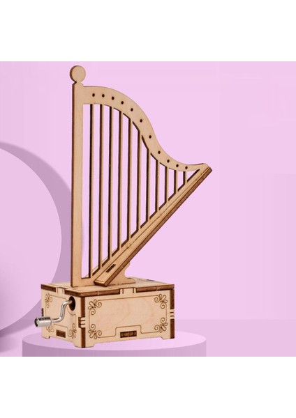 El Yapımı Arp Şekli Müzik Kutusu Ahşap El Krank Müzik Kutusu Çocuk El Sanatları Hediyeler (Yurt Dışından) fiyatları