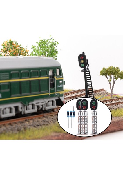 3 Adet Diorama 1:87 Trafik Işık Lambası Minyatür Mikro Peyzaj Demiryolu Dekor Stil C (Yurt Dışından)