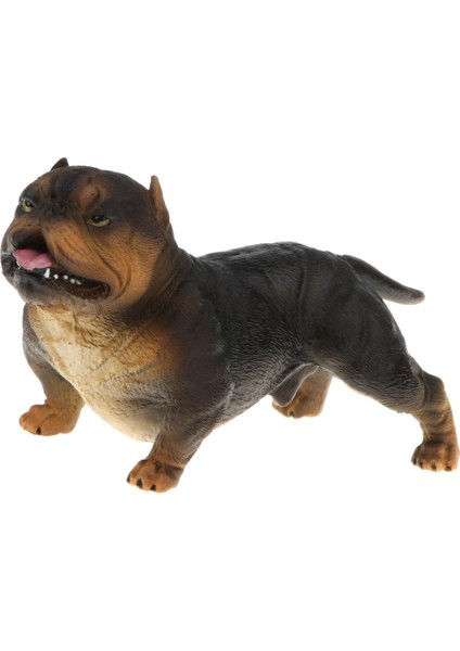 2x Amerikan Zorba Pitbull Figürü Hayvan Köpek Köpek Pet Model Oyuncak Ev Dekor (Yurt Dışından)