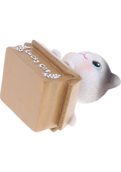 Bir Kutuda 2x Sevimli Kedi Bobblehead Hayvan Bebek Araba Pano Ev Dekor (Yurt Dışından)
