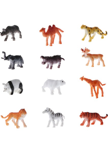 12 Adet Plastik Yaban Hayatı Hayvanlar Aslan Kaplan Leopar Modeli Rakamlar Çocuk Oyuncakları (Yurt Dışından) fiyatları