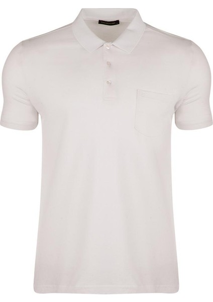Büyük Beden Polo Yaka %100 Pamuk Kısa Kollu Klasik Cepli Basic Penye T-Shirt-PE36107TY22