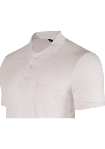Büyük Beden Polo Yaka %100 Pamuk Kısa Kollu Klasik Cepli Basic Penye T-Shirt-PE36107TY22