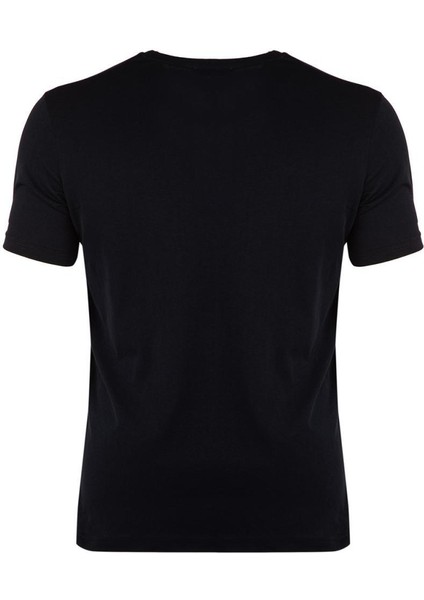Regular Fit V Yaka %100 Pamuk Kısa Kollu Basic T-Shirt-PS3602TY22