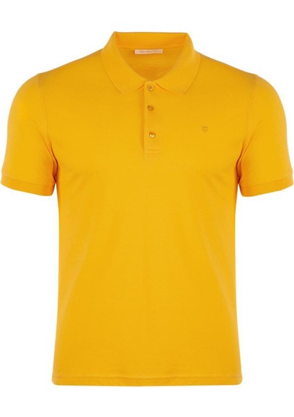 Regular Fit Polo Yaka %100 Pamuk Kısa Kollu Basic Penye T-Shirt-PE3603TY22
