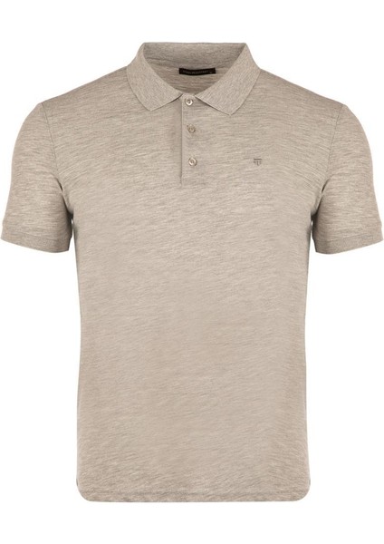 Regular Fit Polo Yaka %100 Pamuk Kısa Kollu Basic Penye T-Shirt-PE3603TY22