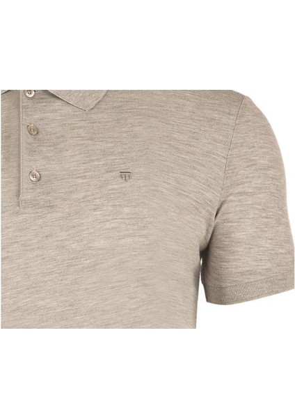 Regular Fit Polo Yaka %100 Pamuk Kısa Kollu Basic Penye T-Shirt-PE3603TY22