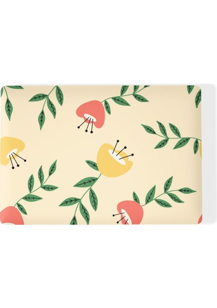 Çiçek Desenli Laptop Sticker Notebook Sticker