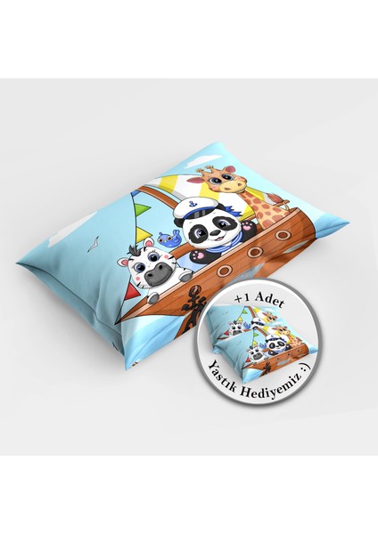 Animals Sail 3D Pamuk Saten Bebek Nevresim Takımı modelleri