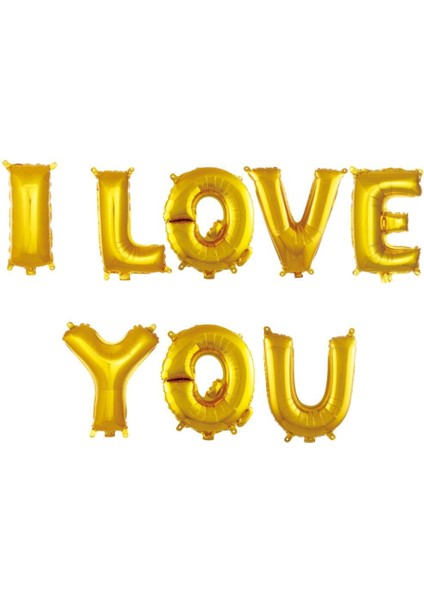 I Love You Gold Set Balon