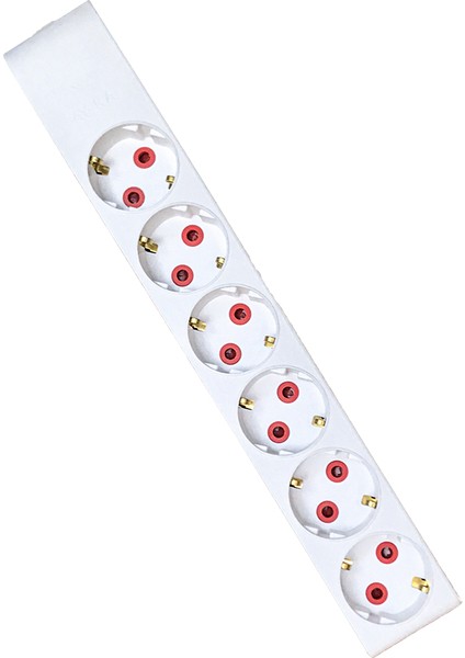 6 Klemensli Topraklı Grup Priz