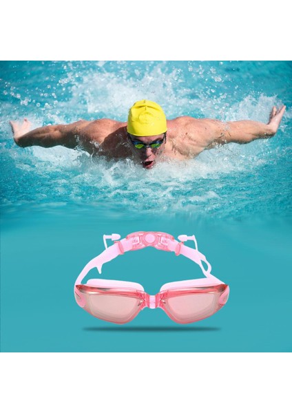 Pc Yüzme Gözlük Kulaklık Goggles ile Gözlük Maskeleri Yüzme Pembe Için Su Gözlükleri (Yurt Dışından) fırsatları