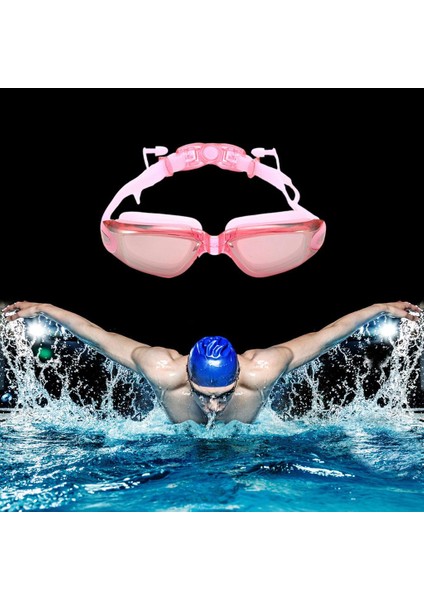Pc Yüzme Gözlük Kulaklık Goggles ile Gözlük Maskeleri Yüzme Pembe Için Su Gözlükleri (Yurt Dışından) indirimleri
