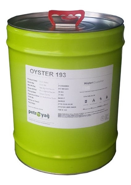 Oyster 193 - 16 Kg Nsf H1 Onaylı Beyaz Yağ -Likit Prafin