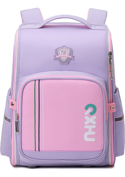 Unisex Çocuk Okul Sırt Çantası - Mor - Pembe (Yurt Dışından)