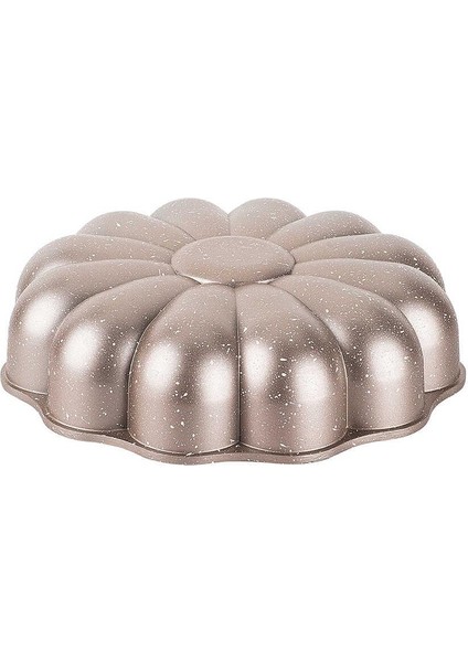 Rose Gold Granit Döküm Papatya Şekilli Dilimli Tart Kalıbı 26CM