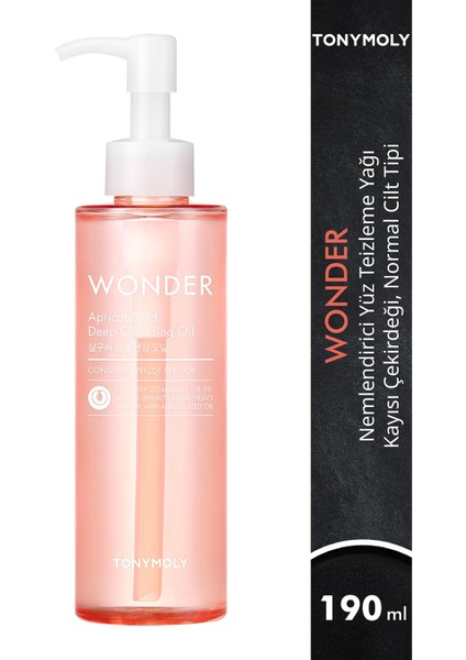 Yüz Temizleme Yağı Wonder Nemlendirici Kayısı Çekirdeği Cilt Bakımı 190ml