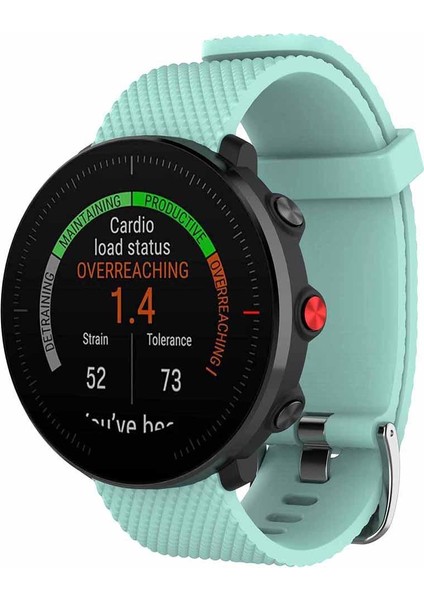 22MM Yumuşak Silikon Kauçuk Izle Bandı Su Geçirmez Spor Kayışı Için Polar Yeşil