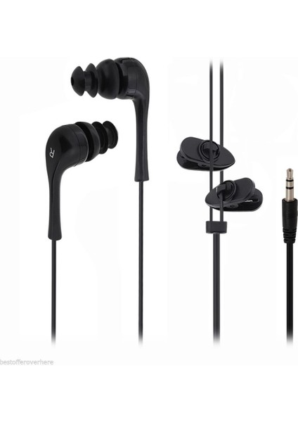 3.5mm Su Geçirmez Mp3 Müzik Çalar Spor Yüzme Duş Kulaklık Siyah modelleri