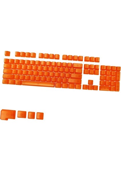 Dıy Şeffaf Keycaps Kiraz Mx / Clone Için Kaymaz Oem Profil Turuncu Saydam Anahtarları