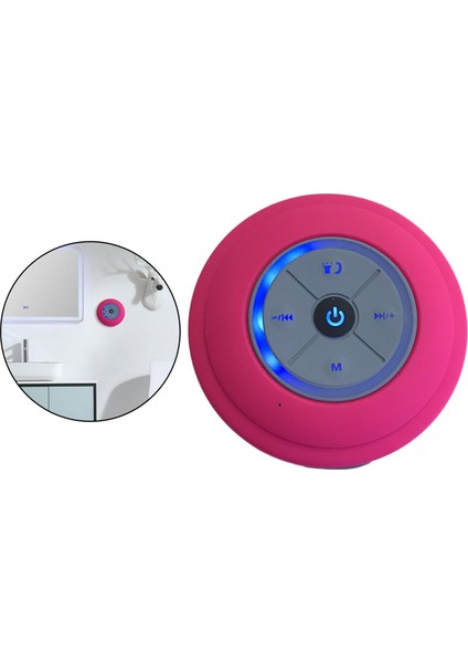 Q9 Bluetooth Duş Hoparlör Taşınabilir Açık Hoparlör Hoparlör Hakkında Fm Pink