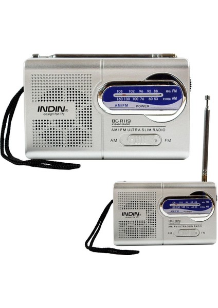 BC-R22 Am / Fm Radyo Mini Teleskopik Anten Radyo Dünya Alıcı Hoparlör