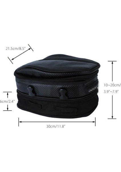 Motosiklet Motosiklet Kuyruk Koltuk Çantası Su Geçirmez Dayanıklı 30X21.5X20 cm Siyah fiyatları