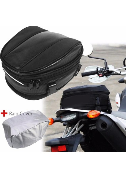 Motosiklet Motosiklet Kuyruk Koltuk Çantası Su Geçirmez Dayanıklı 30X21.5X20 cm Siyah fırsatları